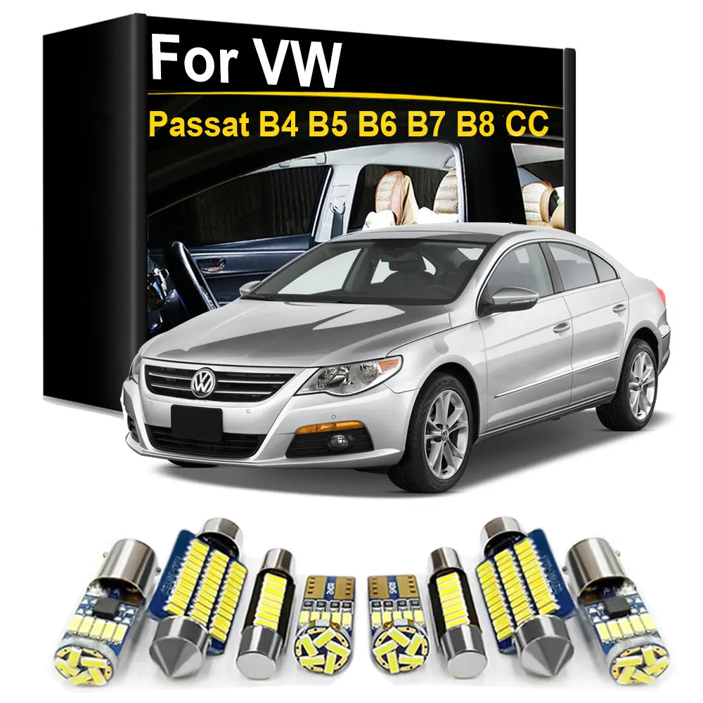 Kit de luces LED de lectura interiores para Volkswagen VW Passat B4 B5 B6 B7 B8 CC Variant 1998-2006 2007 2008- 2016 2017 2018 2019 2020