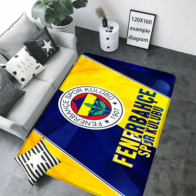 Fluffy Carpet Fenerbahce-Football-Fans Living Room Rugs Foot Carpets Entrance Doormat Floor Mats Non-slip Interior Home Mat