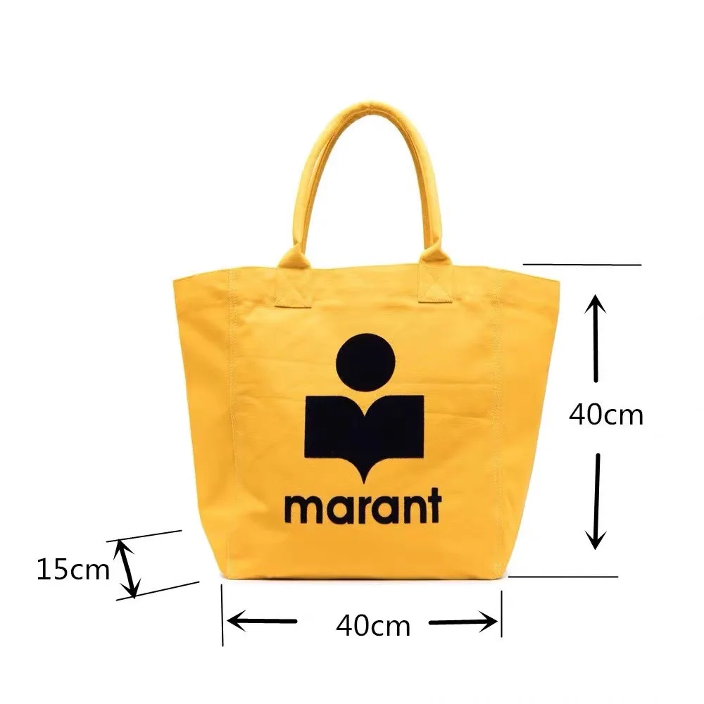2026 Marant  New Designer Style Korean Marina Canvas Bag Hot Diamond Casual Shopping Bag Tote Bag Tote Bag Shoulder Bag image 6