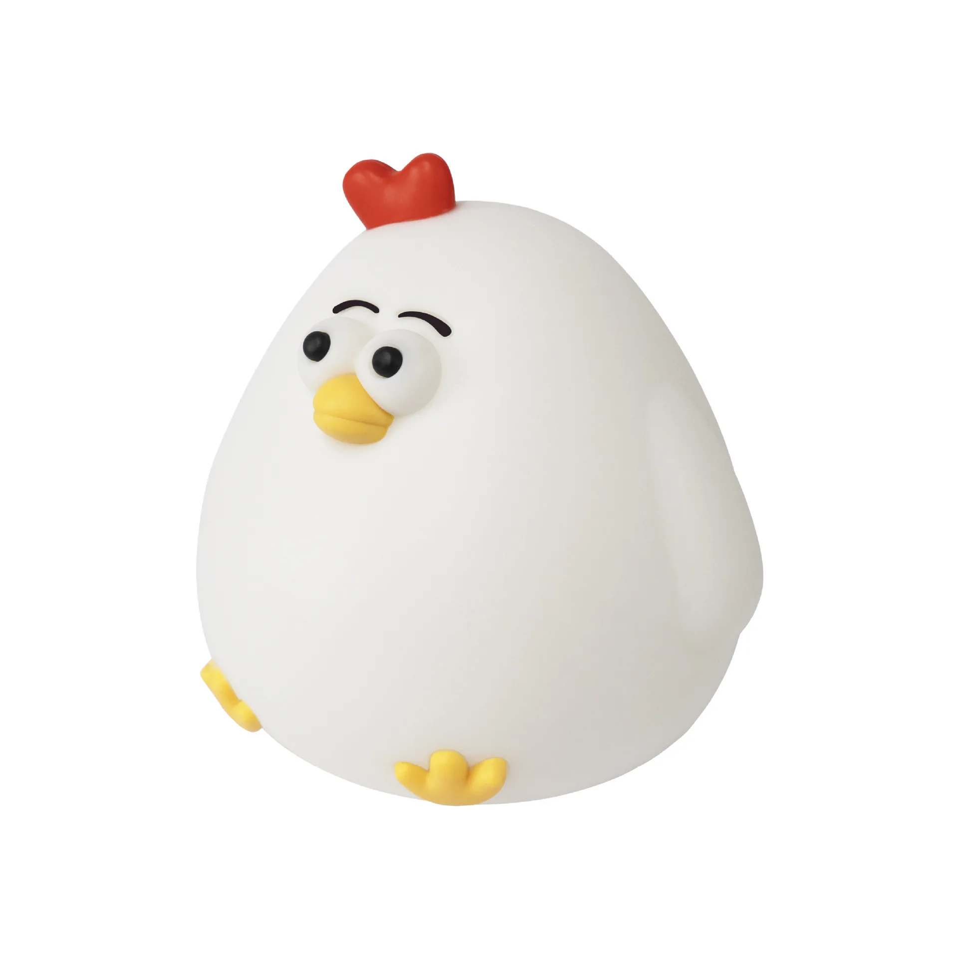 

Creative Chicken Silicone Night Light Warm Light Two-gear Adjustable Cartoon Bedside Ambiance Lamp