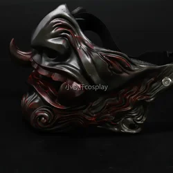 Demon Fangya Prajna Cosplay Mask Halloween Devil Oni Samurai Ghost Horror Hard Resin Face Masks Adult Unisex Party Prop Masks