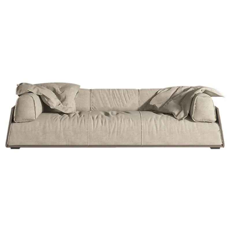 Fabric sofa, matte fabric Italian minimalist living room vertical combination sofa size designer