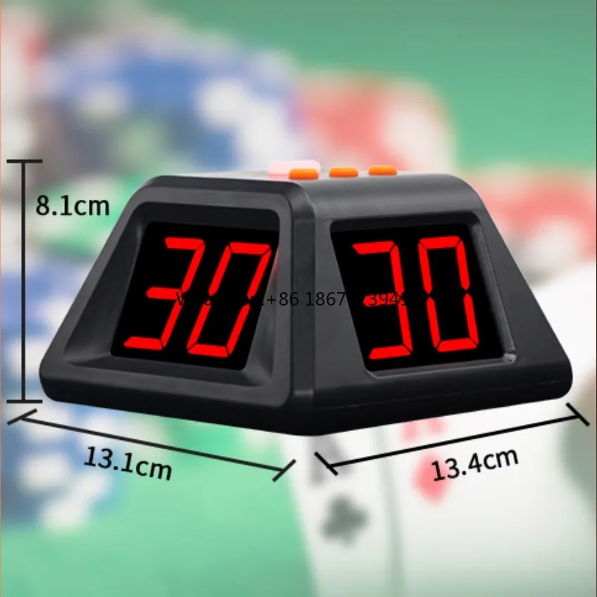 Portable Board Game Countdown Reminder 15/20/30/60 Seconds 4 Sides Display Visible Mahjong Poker Chess Digital Timer