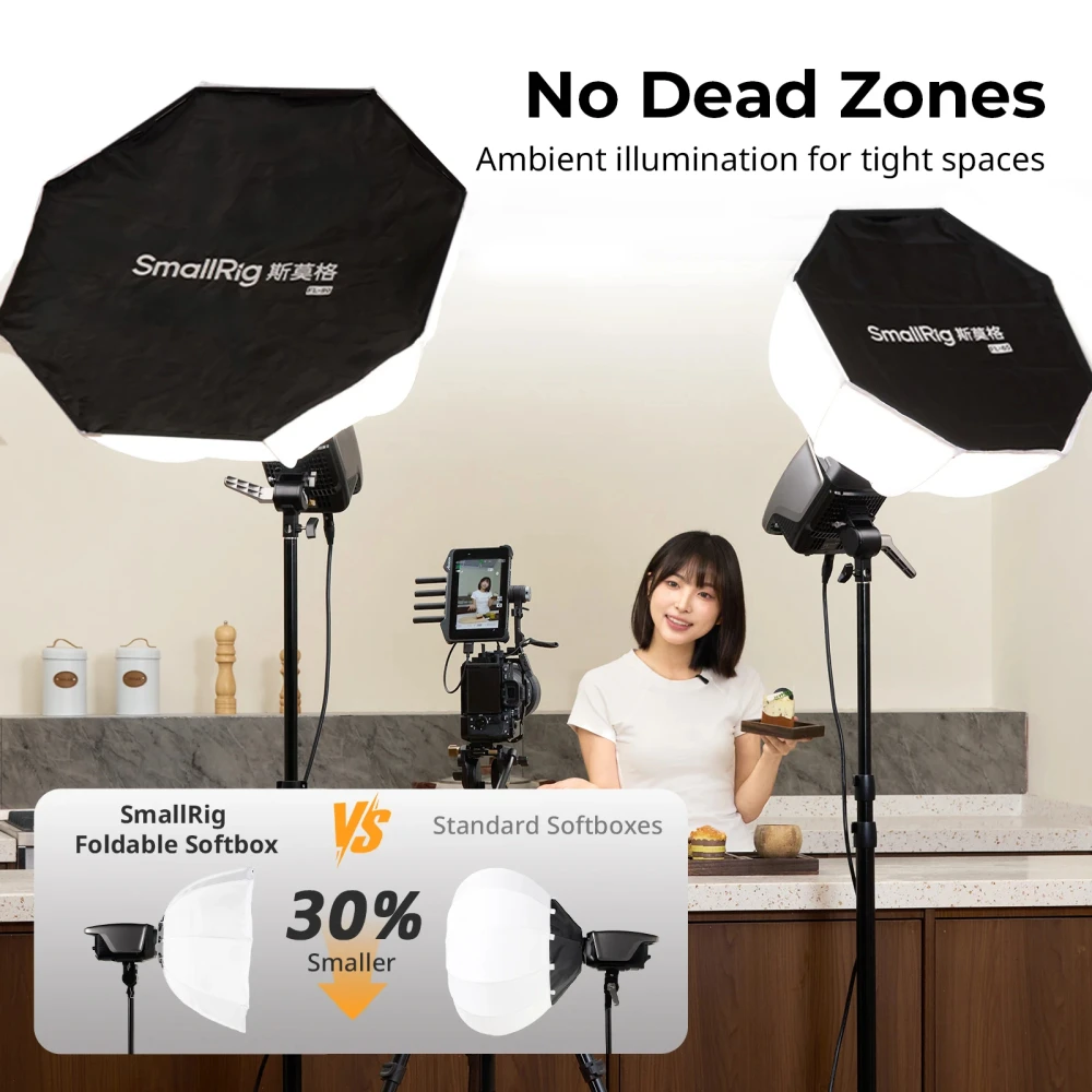 Smallrig Fl-65 Fl-90 65Cm 90Cmquick Setup Foldable Lantern Softbox for Bowens Mount for Portrait Photography Live Streaming