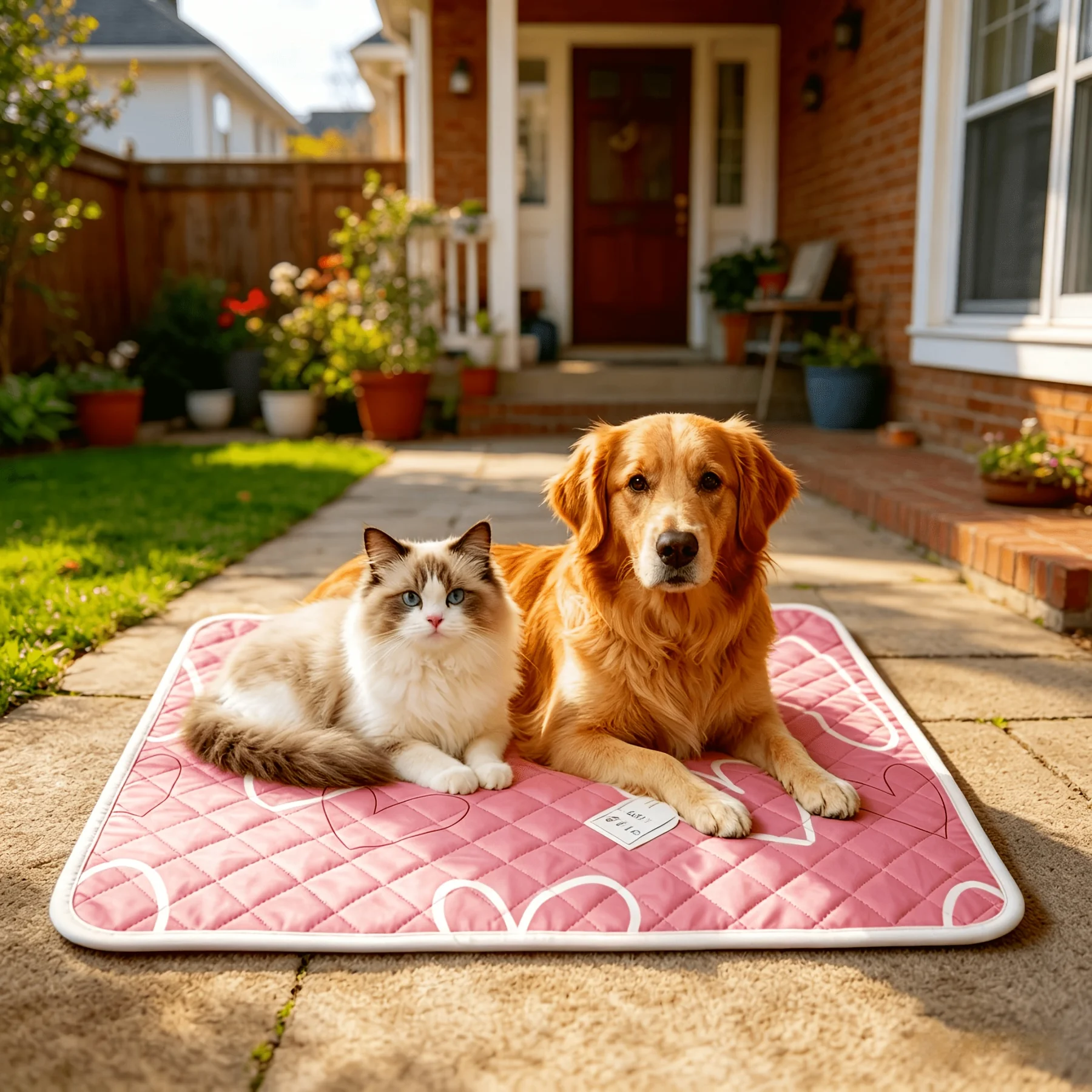 Summer New Pet Cooling Mat Cool Dog Cat Pet Mat Suitable Small Extra Large Dogs Effectively Absorbs Sweat Without Feeling Hot