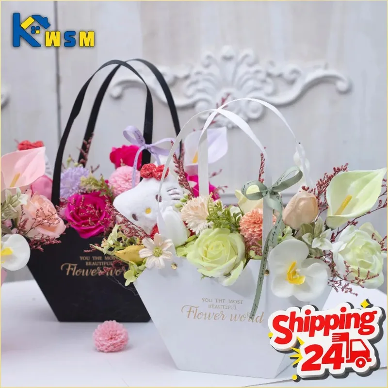 10–20 Stück Blumen-Geschenkbox für Muttertag, Valentinstag, Floristenstrauß, Verpackung mit DIY-Blumenarrangement-Materialien, Blumenbox