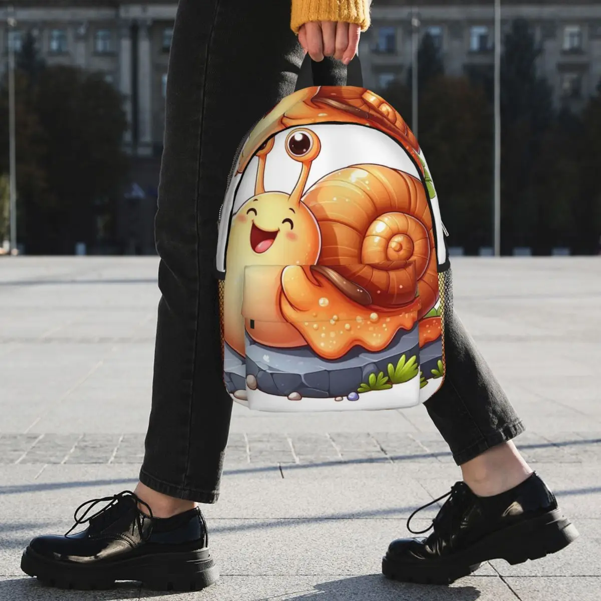 Smiling Cute Snail Backpack Student BookBag Kids School Bag Laptop Shoulder Bags for Boys Girls