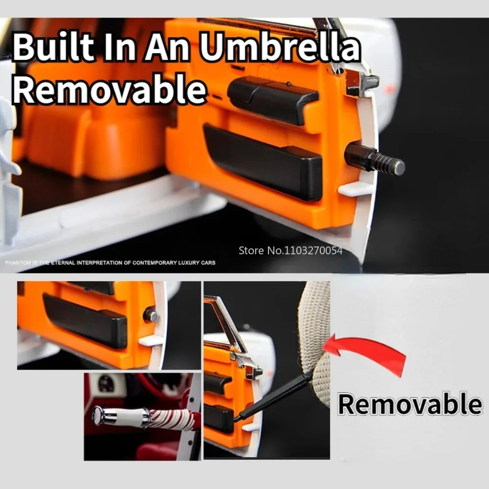 1:20 스케일 롤스로이스 컬리넌 팬텀 자동차 모형 장난감 합금 다이캐스트 풀백 도어 개폐 사운드 라이트 장난감 자동차 어린이 선물