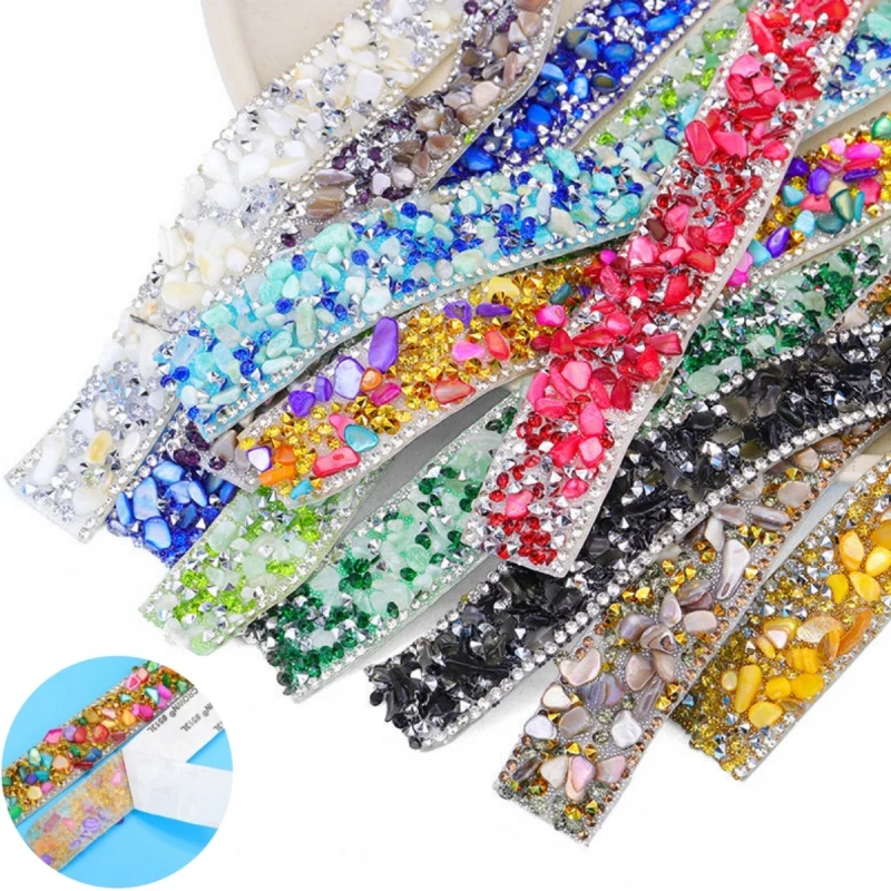 1Yard Self Adhesive Crystal Rhinestone Sticker Diamond Ribbon DIY Sticker Rhinestones Arts Crafts Car Phone Decoration