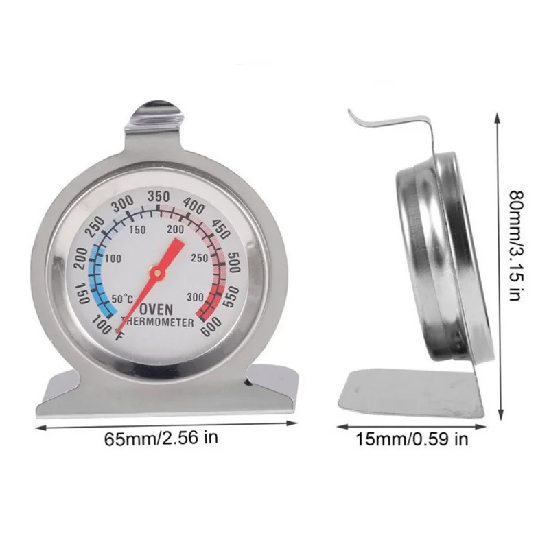 Oven Thermometer Universal Gauge Microwave Cooker Stainless Steel Household Good Kitchen Cooker Baking Supplies Bbq Thermometer