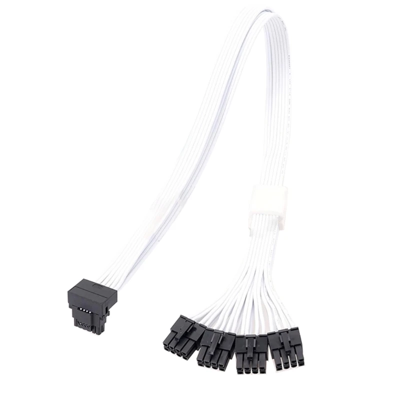 Nuevo Cable conector adaptador PCIE5.0 16 pines (12 + 4) a 4x8P 12VHPWR para adaptador GPU Cable alimentación recto/codo