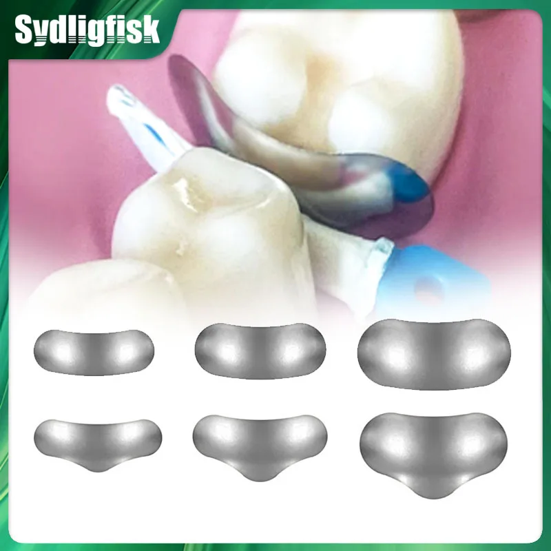 50Pcs/box Dental Matrix Bands M10 Hard Sectional Contoured Matrix System Metal Matrices Elastic Formed Sheet Dentistry Materials