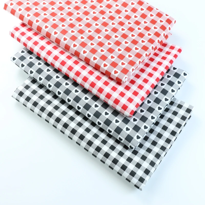 

Красная хлопковая ткань с геометрическим узором для рукоделия, шитья, пэчворка, DIY, декоративный материал для дома, губчатая подложка