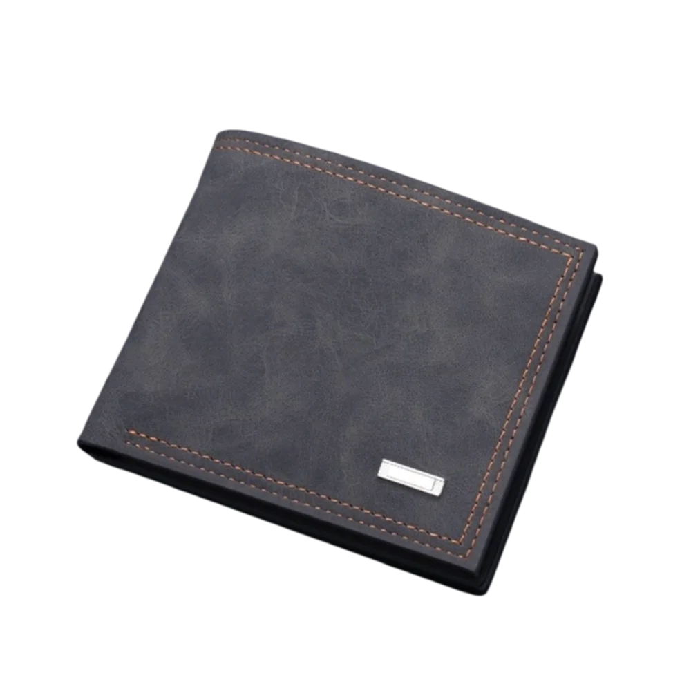 

PU Leather Men's Wallet Multi-functional Large Capacity Short Card Bag Zipper Closure Luxury Credit Card Holder Wallet Organizer