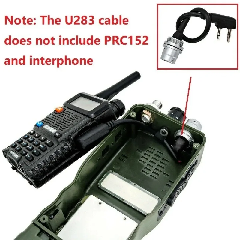 U-283 Adattatore Ken da 6 pin a 2 pin PRC 152/148 walkie-talkie con scatola virtuale