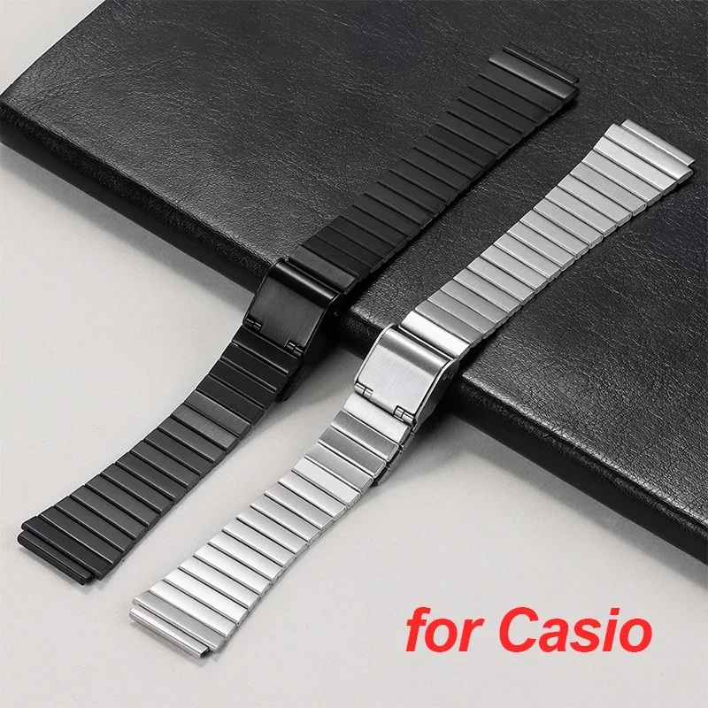 18mm Stainless Steel Bracelet for Casio F84 F105/108/A158/168 AE1200/1300 SGW400 F91W Vintage Metal Watchband High Quality Strap