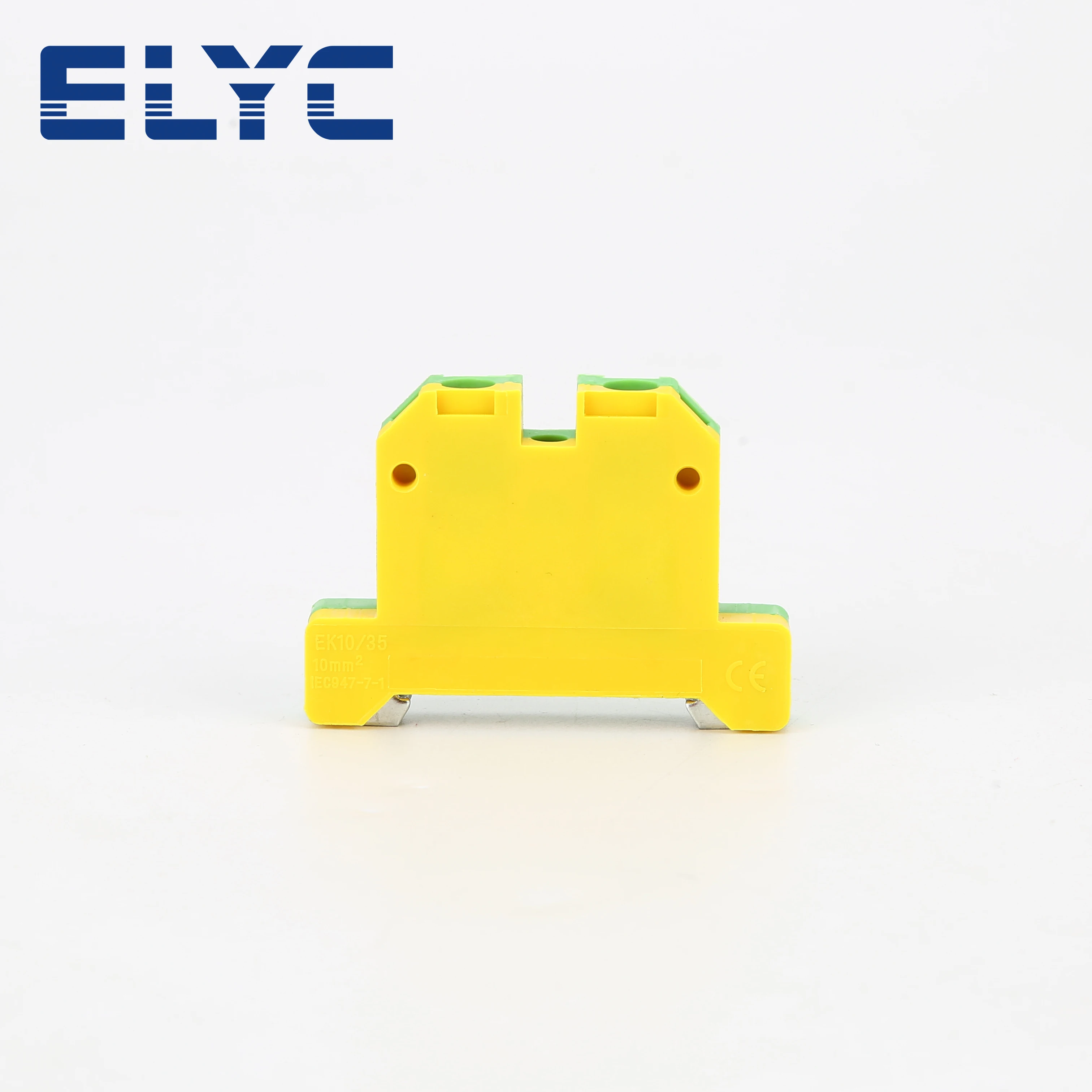 10Pcs EK10/35 Universal Screw Connection Ground Earth SAK 10 mm² Wire Electrical Connector DIN Rail Terminal Block EK 10/35