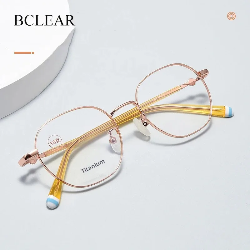 BCLEAR Fashion Boys Girls Blue Light Eye Glasses Kids 7-15 Years Custom Myopia Prescription Glasses Titanium Glasses Frame 2025