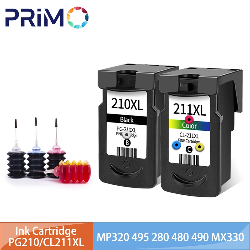 PG-210XL CL-211XL Refillable Ink Cartridge for Canon 210 211 XL IP2700 IP2702 MP240 MP250 MP260 MP270 MP320 MP495 MP480 MP490