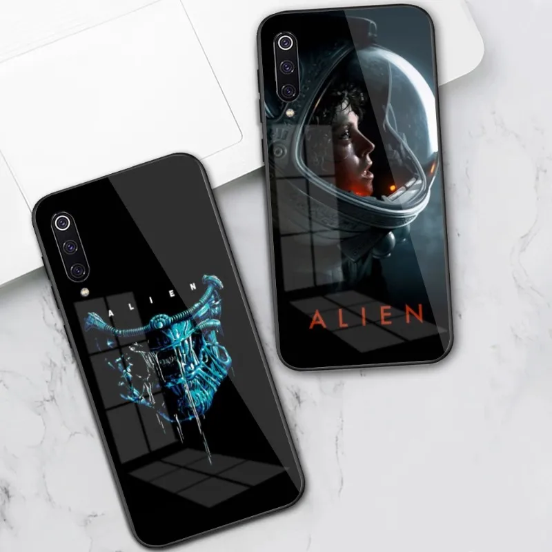 Alien Xenomorph Smart Phone Case for Xiaomi 13 12 11T 10 9 Lite Redmi Note 11 10 10S Pro 9 9A 8 PC Glass Phone Cover Funda