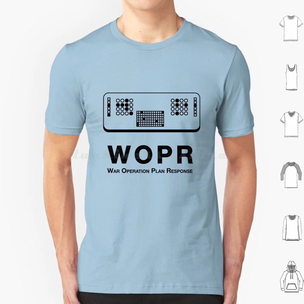 Wopr-War Games T Shirt 6xl Cotton Cool Tee War Games Wargames Broderick Supercomputer Action Films Vintage Retro 80s Cult Cult