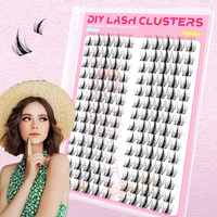 Fairy False Eyelash Little Wild Rabbit Eyelash Cluster 9-16mm 140 Clusters, Wet Spiky Anime Style, Ultra Thin Invisible Gentle