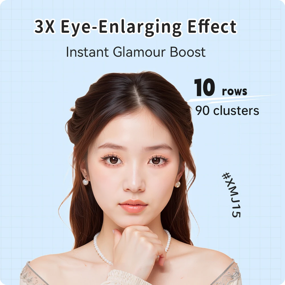 Yelix Self Adhesive Eyelashes Soft DIY Clusters Eyelashes Large Capacity Sunflower Manga Sweet Cluster Lashes Makeup Tools