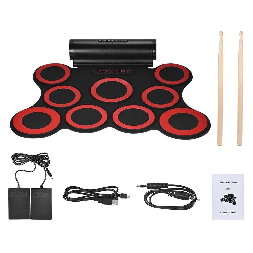 Game Children Electronic Drum Beginner Folding Portable Electronic Drum Practice Adults Estrumentos Musicais Music Equipment