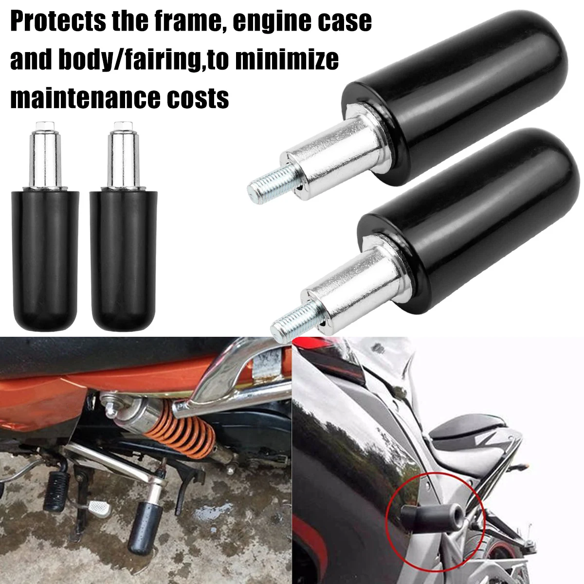 Frame Sliders Universal Large Motorcycle Frame Sliders Anti Crash Protector Kit Motorcycle Accessories Compatible With Suzuki