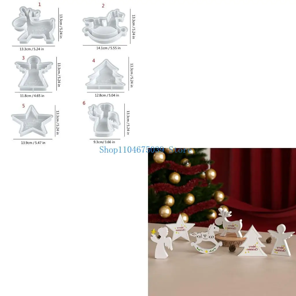 

5asd Practical Christmas Theme Mold with Detailed Design Sculpture Moulds