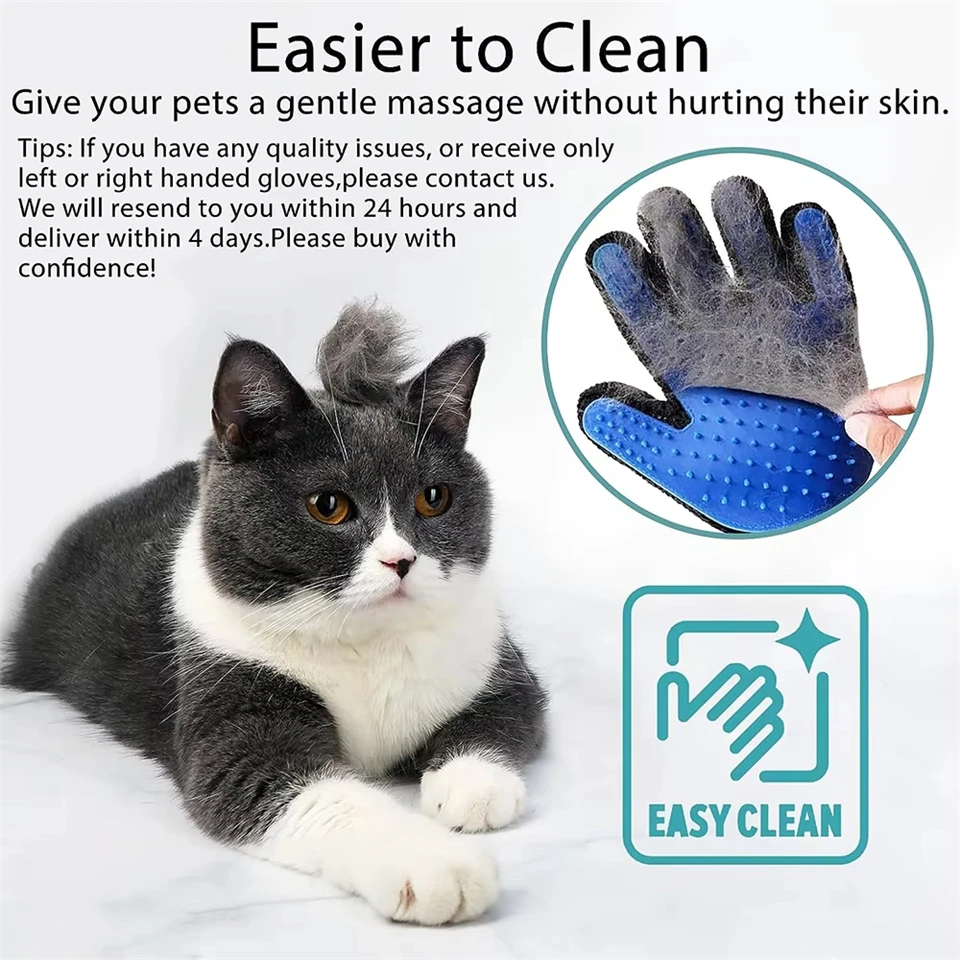 Hunde- und Katzenhaarentfernungs-Handschuhe Haustier-Schönheits-Reinigungsbürste Langlebige Praktische Katzen-/Hunde-Massagehandschuhe Haustierhaarentfernungs-Werkzeuge – Detail 6