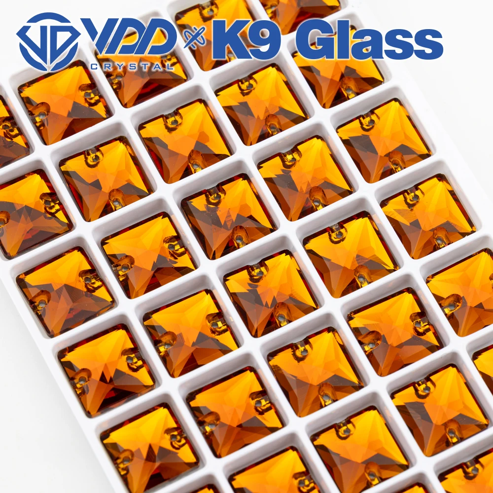 VDD Großhandel Quadratische Hochwertige K9-Glas-Applikationssteine, Kristall-Boxverpackte Flachboden-Nähsteine für Bekleidungsdekorationen – Detail 13