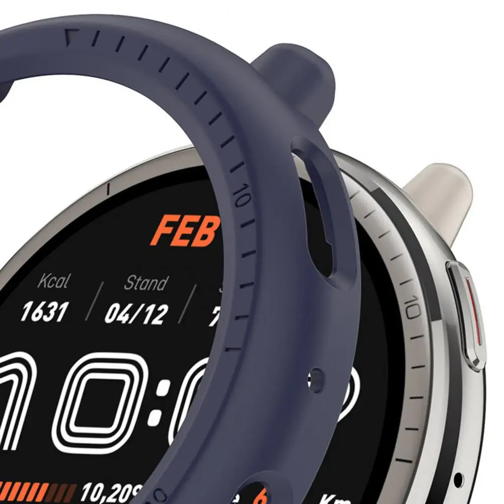 Watch Case Durable Watch Protective Cover with Hard Shell Glass Screen Protector for Amazfit Active 2 for Device