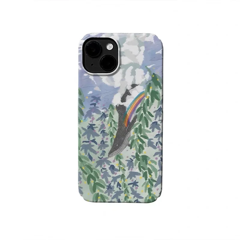 

Чехол для телефона Colorful Whales Entering The Sea для IPhone 16E 15 14 13 Pro Max 12 Mini 11 Pro Protection, ультратонкий жесткий чехол для ПК