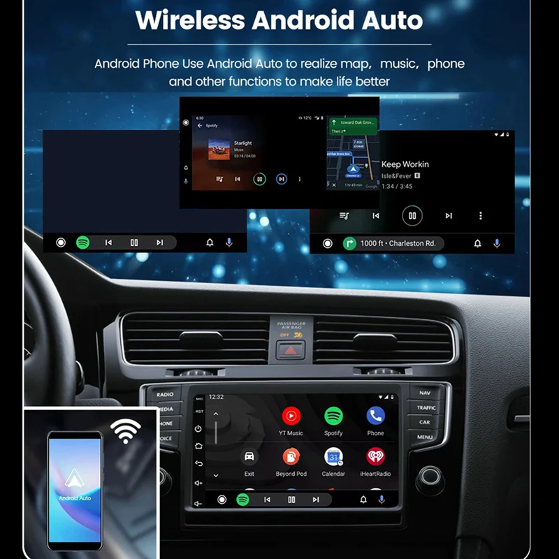 Dongle inalámbrico Carplay para coche Android, inalámbrico, Android, Auto, reproducción de coche, IOS, pantalla de espejo, adaptador USB CCPA