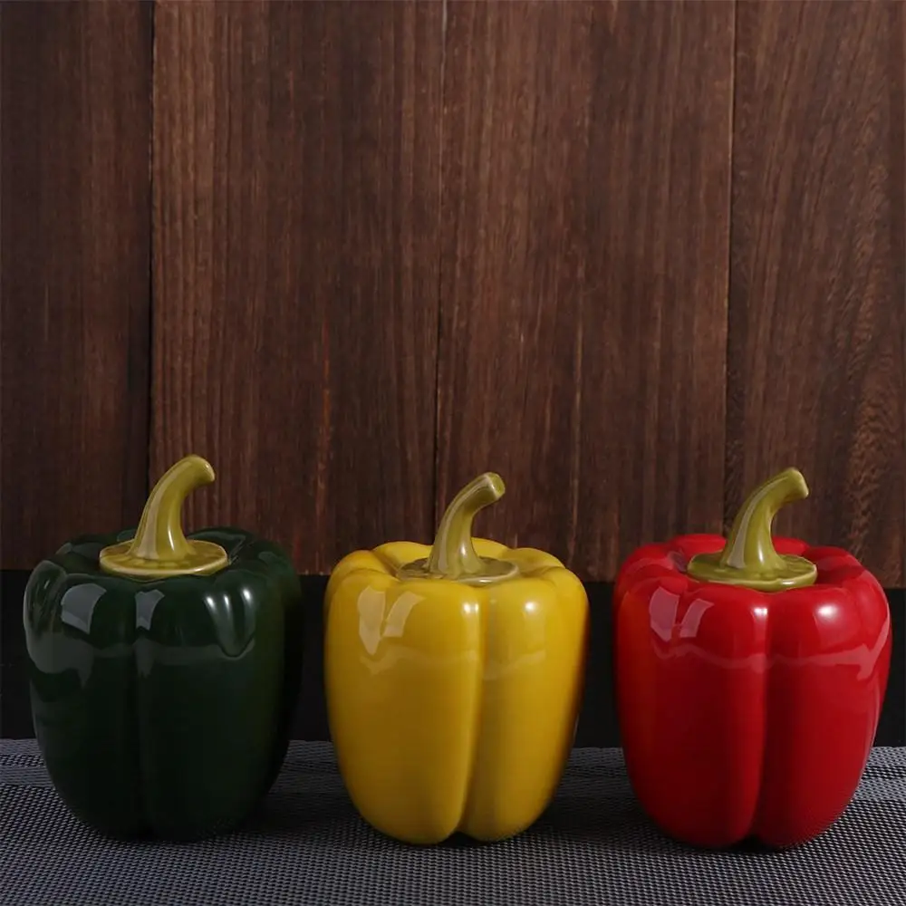 

Creative Ceramic Tea Caddies Moisture-proof Chili Shape Food Storage Jar Portable Decorative Porcelain Coffee Container