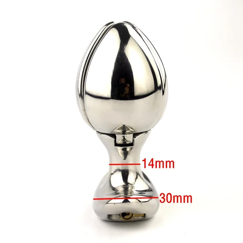 Stainless Steel Chastity Device Locking Anal Anchor Adjustable Butt Plugs Metal Anal Sex Toys for Women and Men Adult But Plug