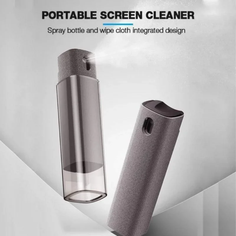 2 In 1 Microfiber Screen Cleaner Spray Bottle Reusable Spray Bottle Cleaning Wipe for Mobile Phone Laptop Screens Without Liquid