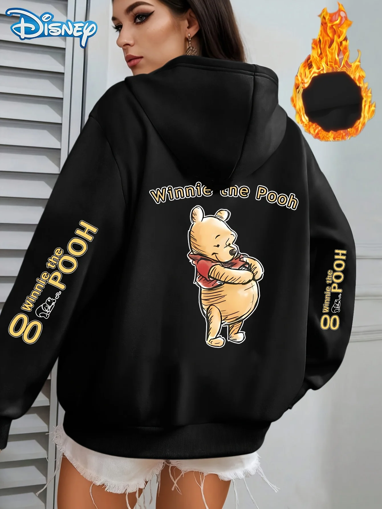 سترة ديزني ويني ذا بوه الجديدة لخريف/شتاء، قابلة للتنفس، فضفاضة، طراز أمريكي عتيق، كاجوال، بلوزة فتاة ساخنة #1