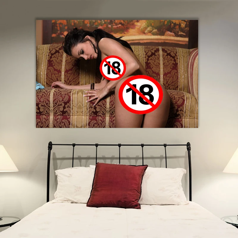 Nude Woman Paintings Sexy Brunette Girl Big Ass Aldult Pornstar Posters Wall Art Picture Canvas Prints For Home Room Decor