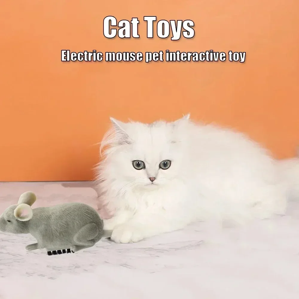 Pet Interactive Toys Battery Powered Plush Mouse,Automatic Escape Robots,Cat Toys,Electric Mouse,Toys,