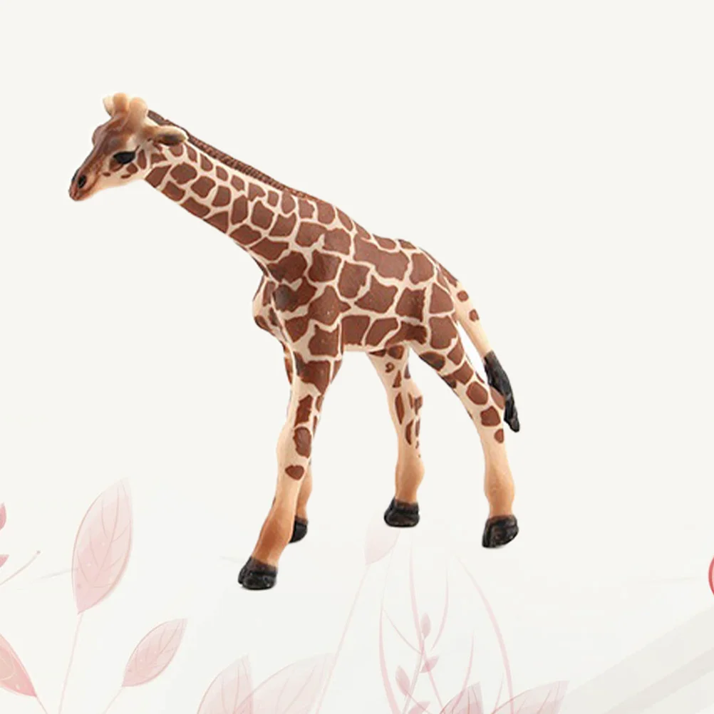 

1 шт., 32 г, реалистичная скульптура животного, коричневый дизайн жирафа для домашнего кабинета, декор, обучающий инструмент для детей, модель жирафа