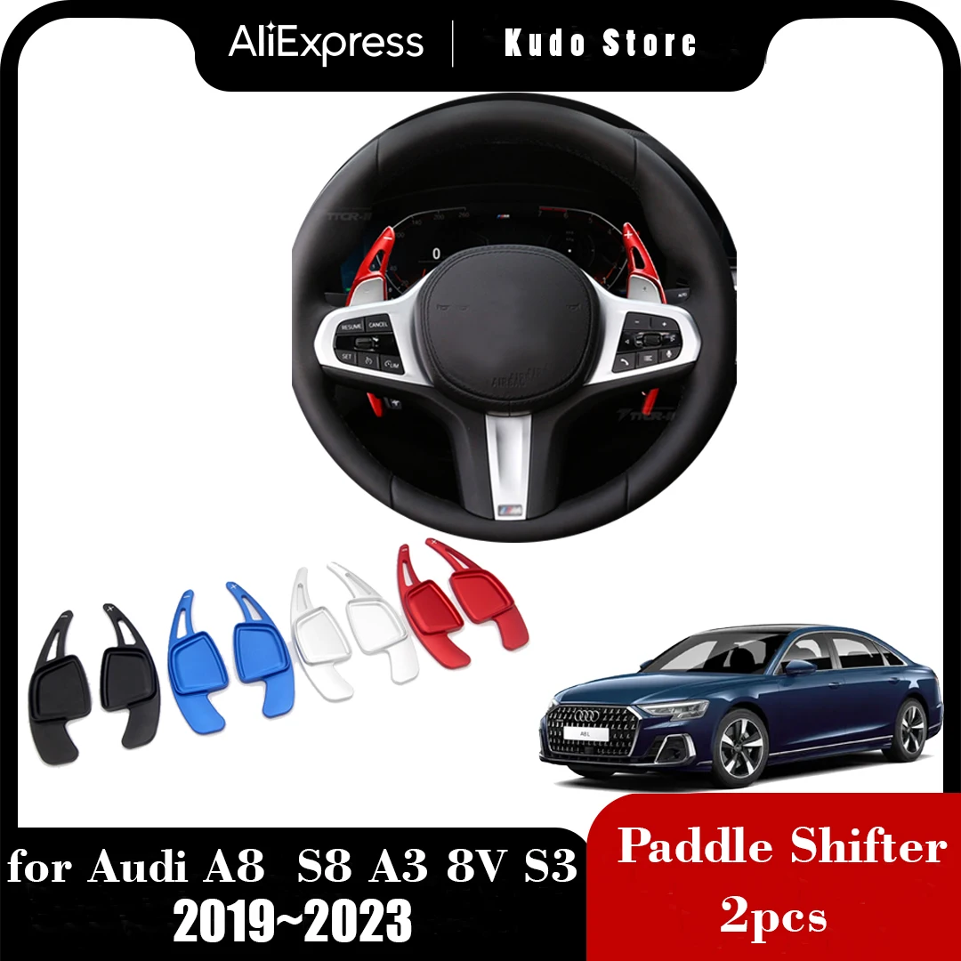 

Car Aluminium Paddle Shifters For Audi A8 S8 A3 8V S3 RS3 Sportback 2019~2023 Shift Wheel Extension Steering Sticker Accessories