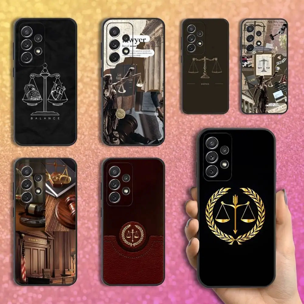 

Law Justice Lawyer Judge Phone Case For Samsung S25,S24,S23,S22,S21,S20,S10,Ultra,Plus,Lite,FE,Soft Silicone Black Cover