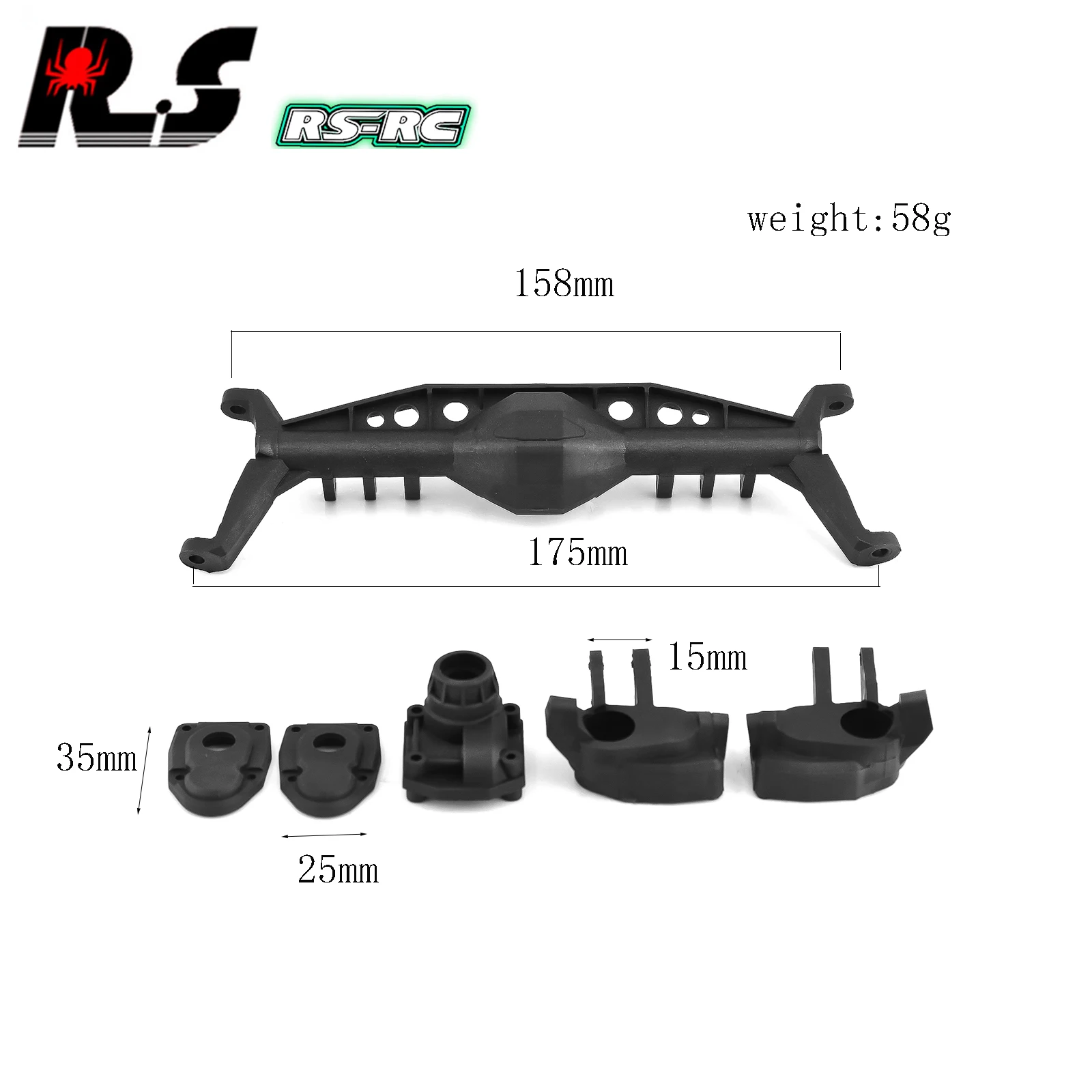 1Set di plastica anteriore e posteriore Currie F9 alloggiamento dell\'asse del portale per Axial Capra UTB10 1.9 UTB 1/10 RC Crawler Car Upgrade Parts