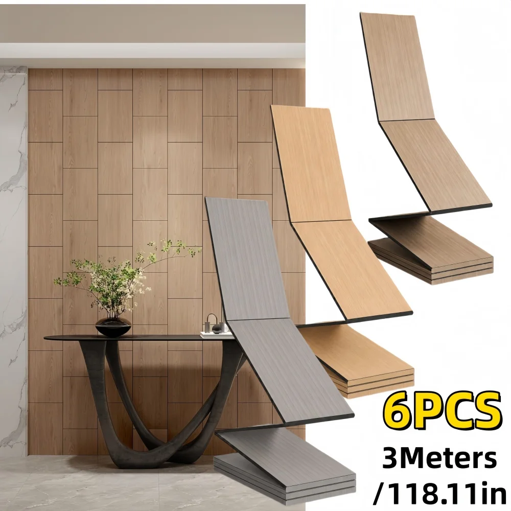 Wood Grain 3D Wall Panels, Made of Thick Pvc Material, DIY Self-Adhesive Installation, Wear-Resistant, Wall Decoratio