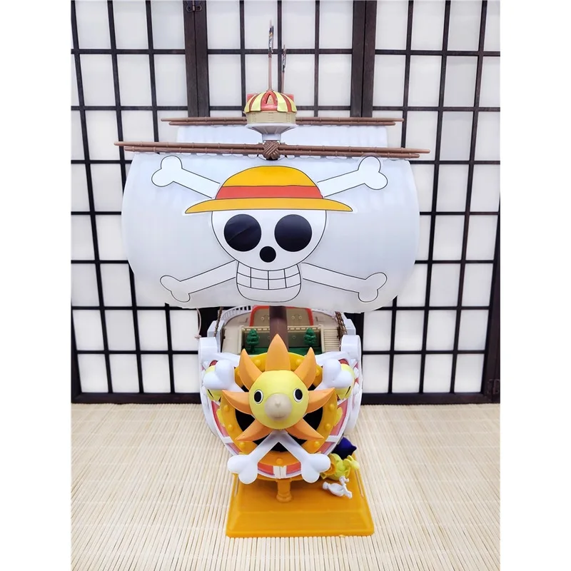 New Anime One Piece Thousand Sunny Going Merry Boat Pvc Action Figure Collection Pirate Model Ship Toy Assemble Christma Gift