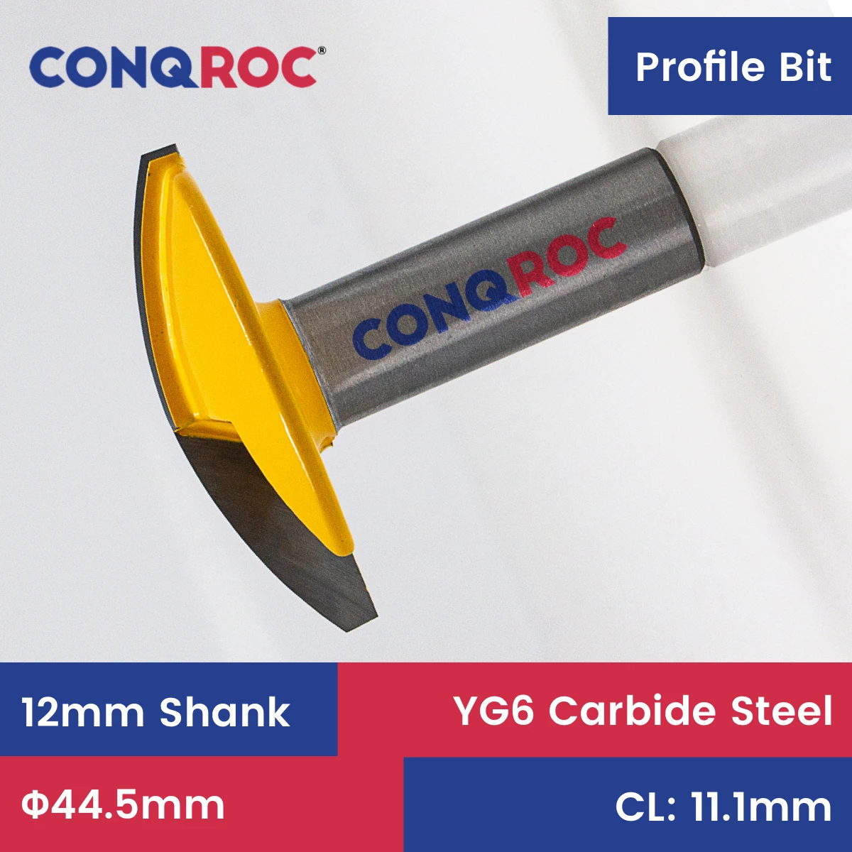 

12mm Shank Cove Panel Profile Router Bit Diameter-44.5mm Cutting-Length-11.1mm Woodworking Milling Cutter