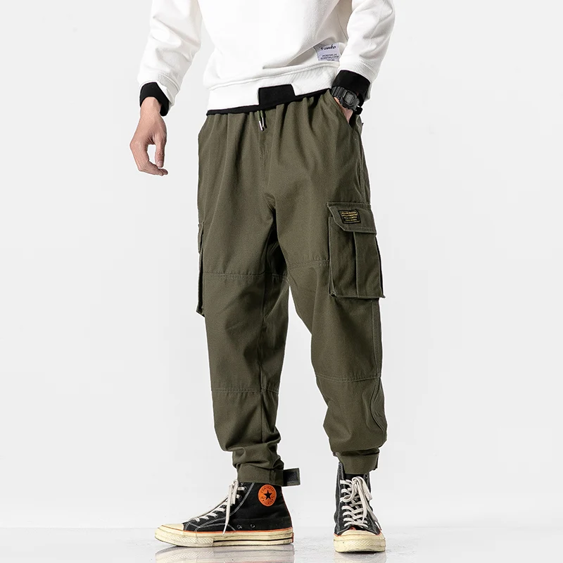 Streetwear Men Hip Hop Harem Pants Japanese Style Trousers Sweatpants Joggers Track Casual Cargo Pants Women Men
