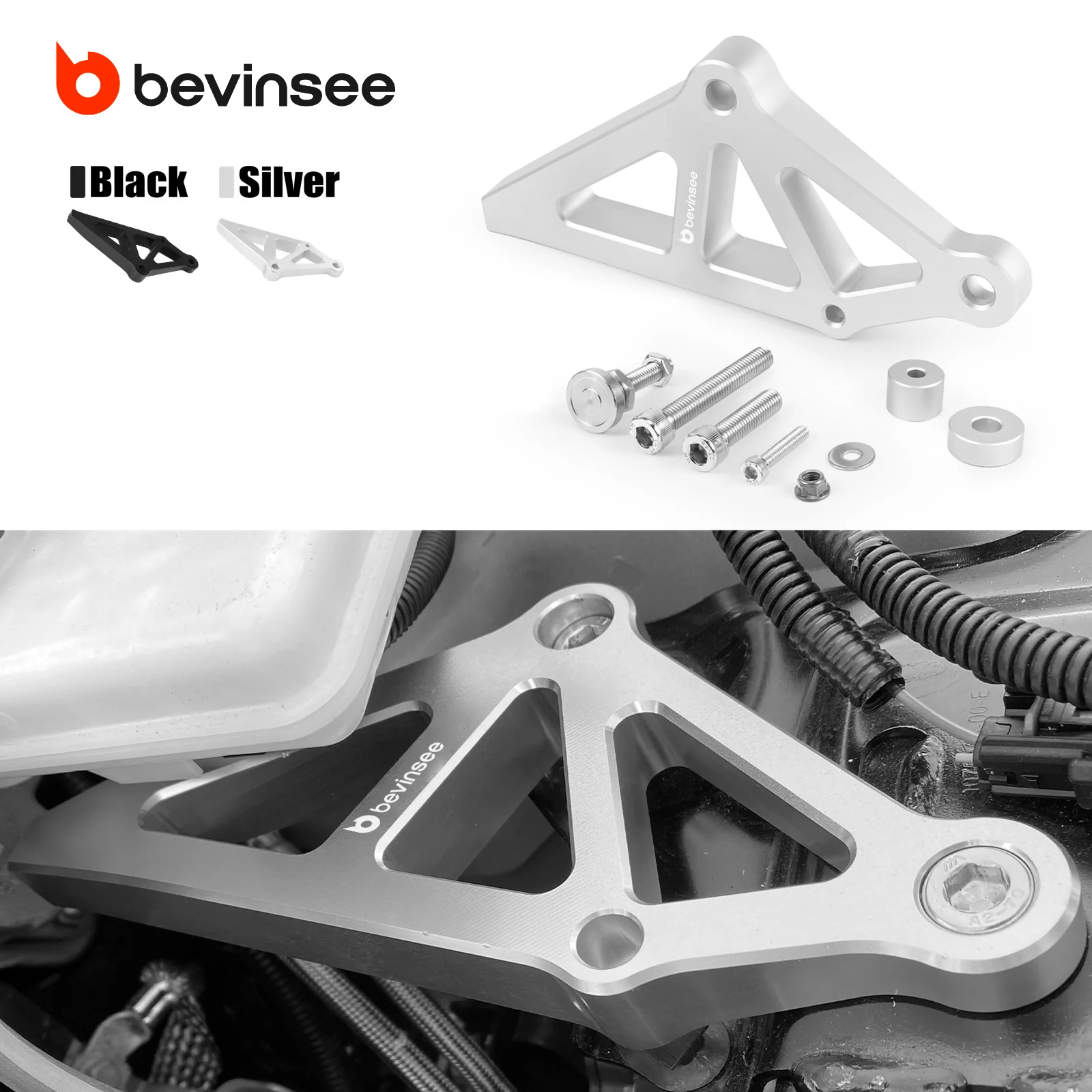 

BEVINSEE Brake Master Cylinder Brace Bracket for Tesla Model 3 2017 2018 2019 2020 2021 2022 2023 (Only fit for LHD Models)